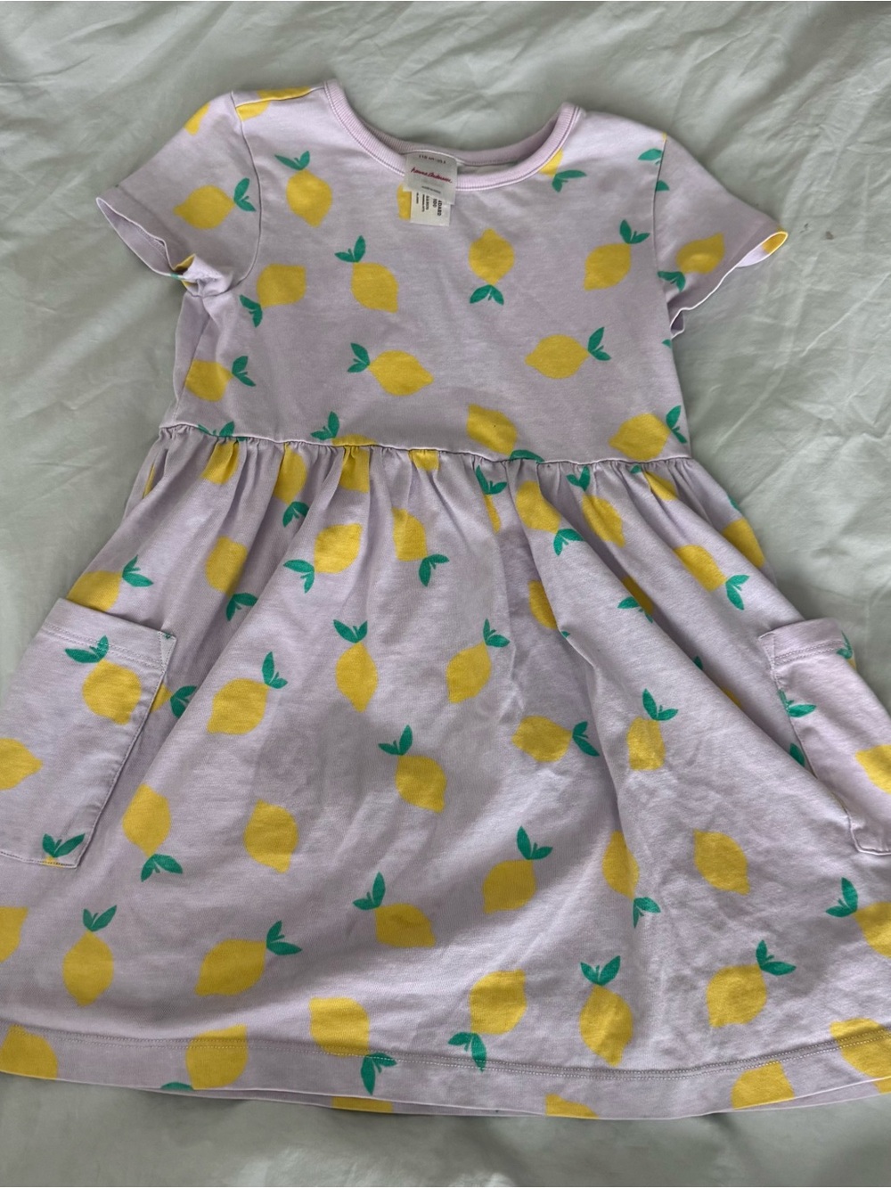 Hanna Andersson Lavender Lemon Print Pocket Dress - Kids Dresses